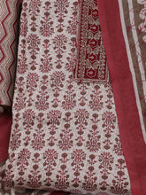 Printed Cotton Blend Unstitched Suit With Dupatta